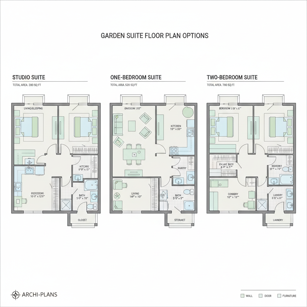 Garden Suite Floor Plans